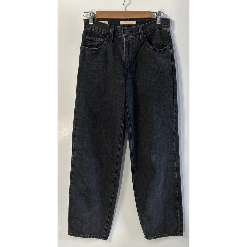 Women's Levis Big E Premium Baggy Dad Jeans Mid Rise Sz 24 NO Pilling